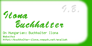 ilona buchhalter business card